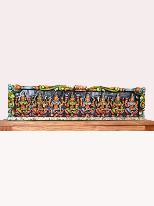 Multicolored Panel For Goddess Astalakshmi 47"