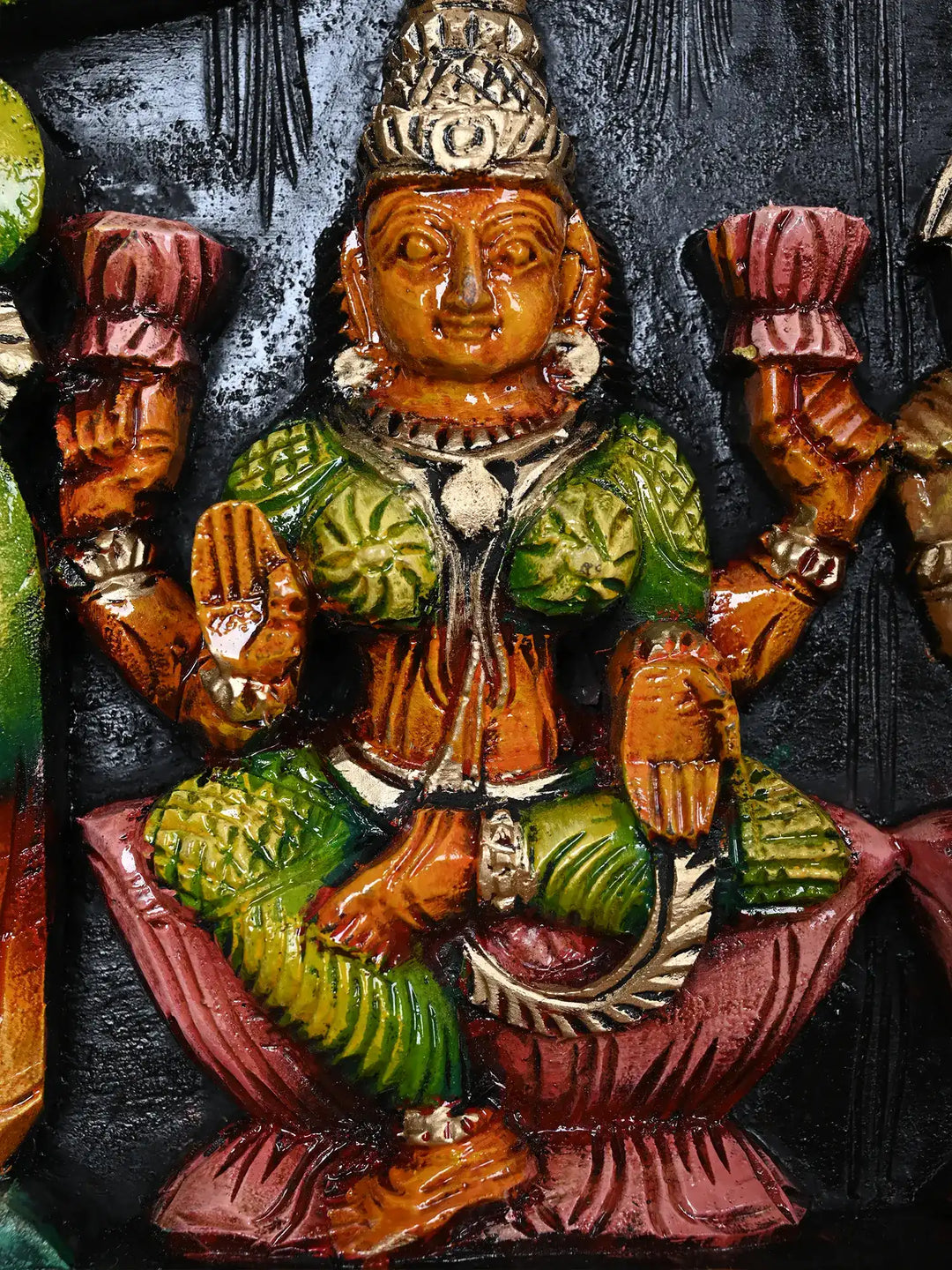 Multicolored Panel For Goddess Astalakshmi 47"