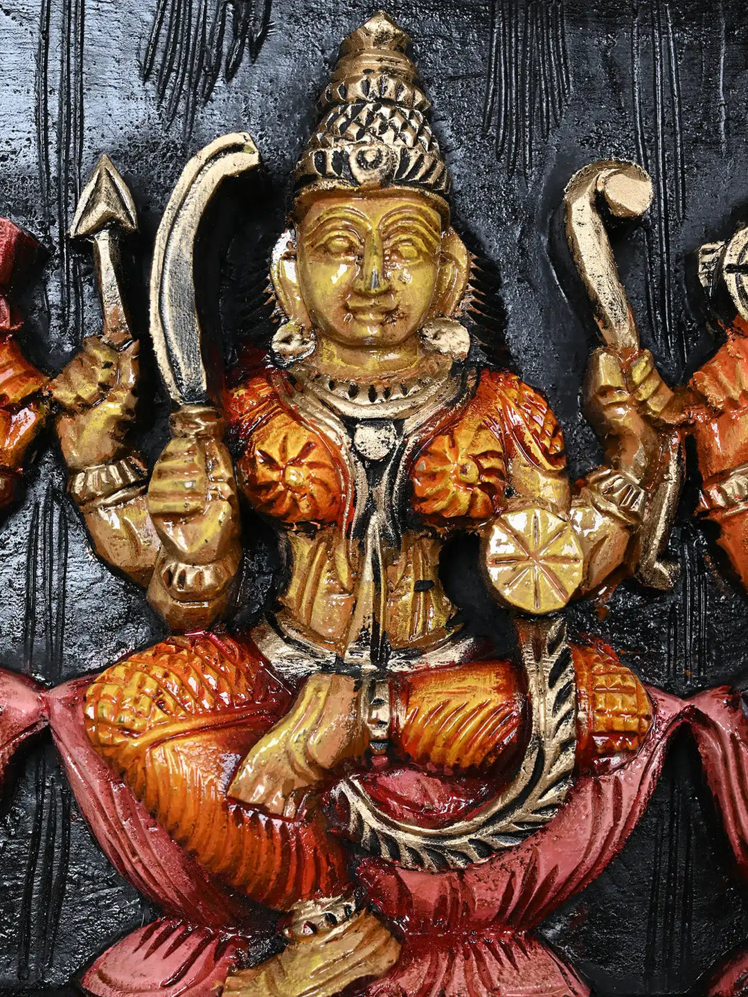 Multicolored Panel For Goddess Astalakshmi 47"