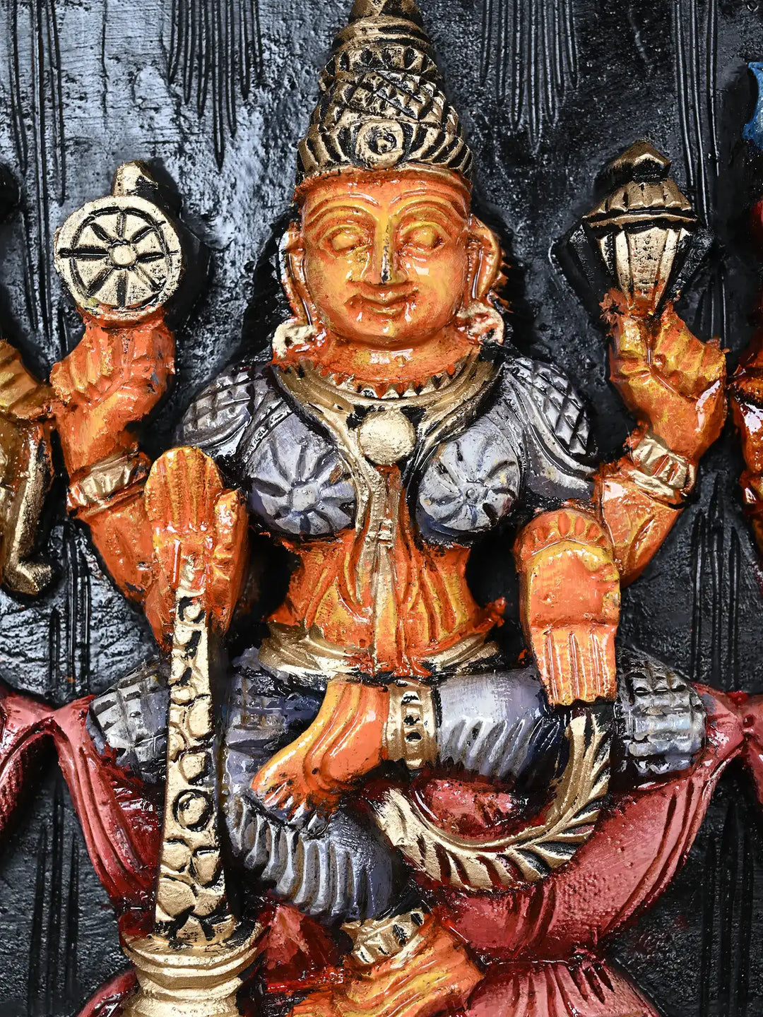 Multicolored Panel For Goddess Astalakshmi 47"