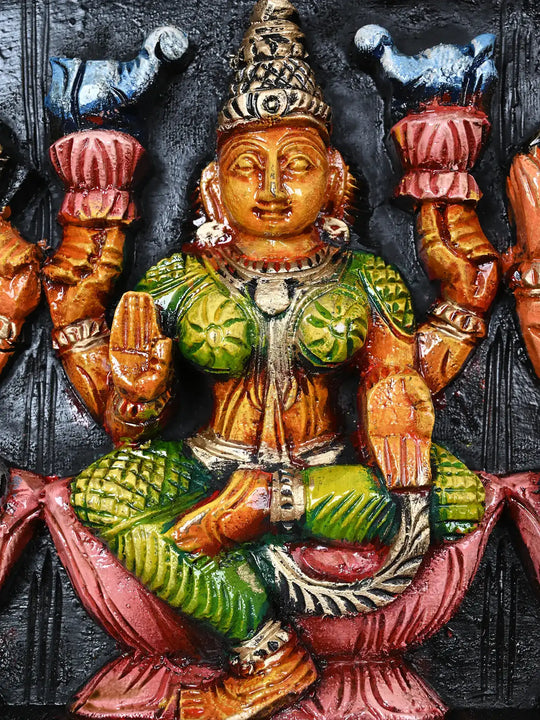 Multicolored Panel For Goddess Astalakshmi 47"