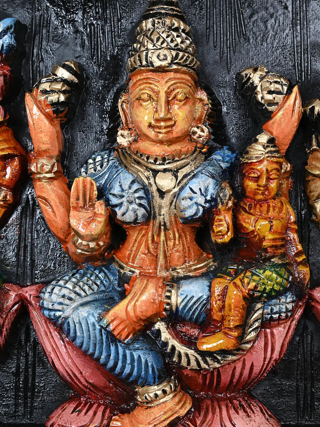 Multicolored Panel For Goddess Astalakshmi 47"