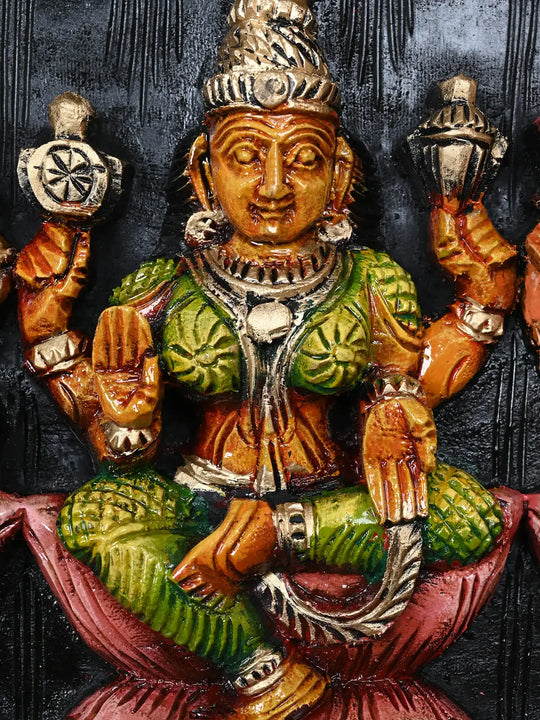 Multicolored Panel For Goddess Astalakshmi 47"