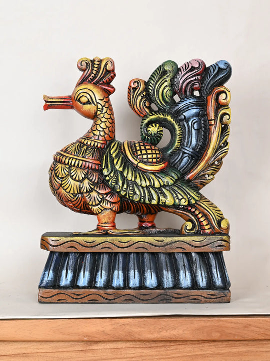 Decorative Hamsa Bird Couple for Wall Shelf 15"