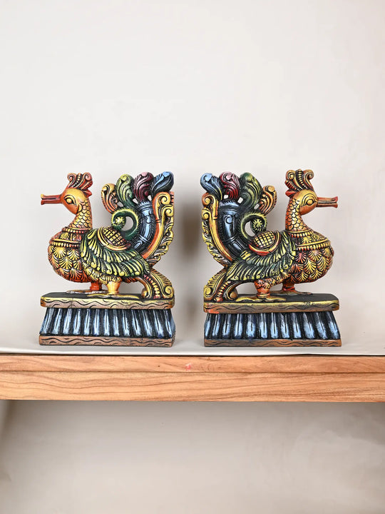 Hamsa pair of wooden birds