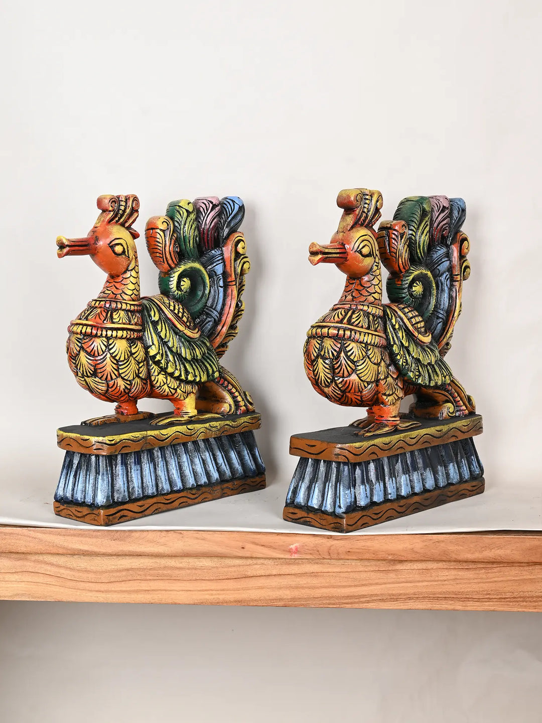 Hamsa pair of wooden birds