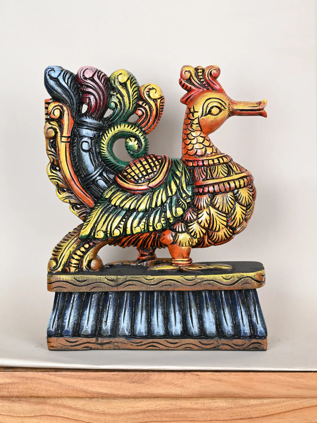 Decorative Hamsa Bird Couple for Wall Shelf 15"