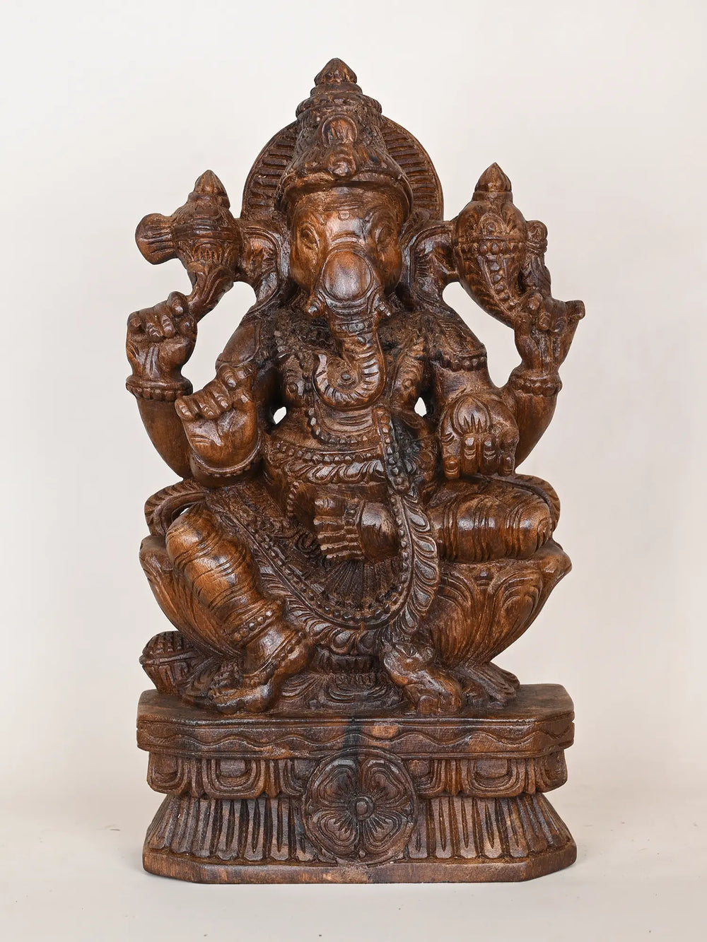 Wooden Vinayaka idol