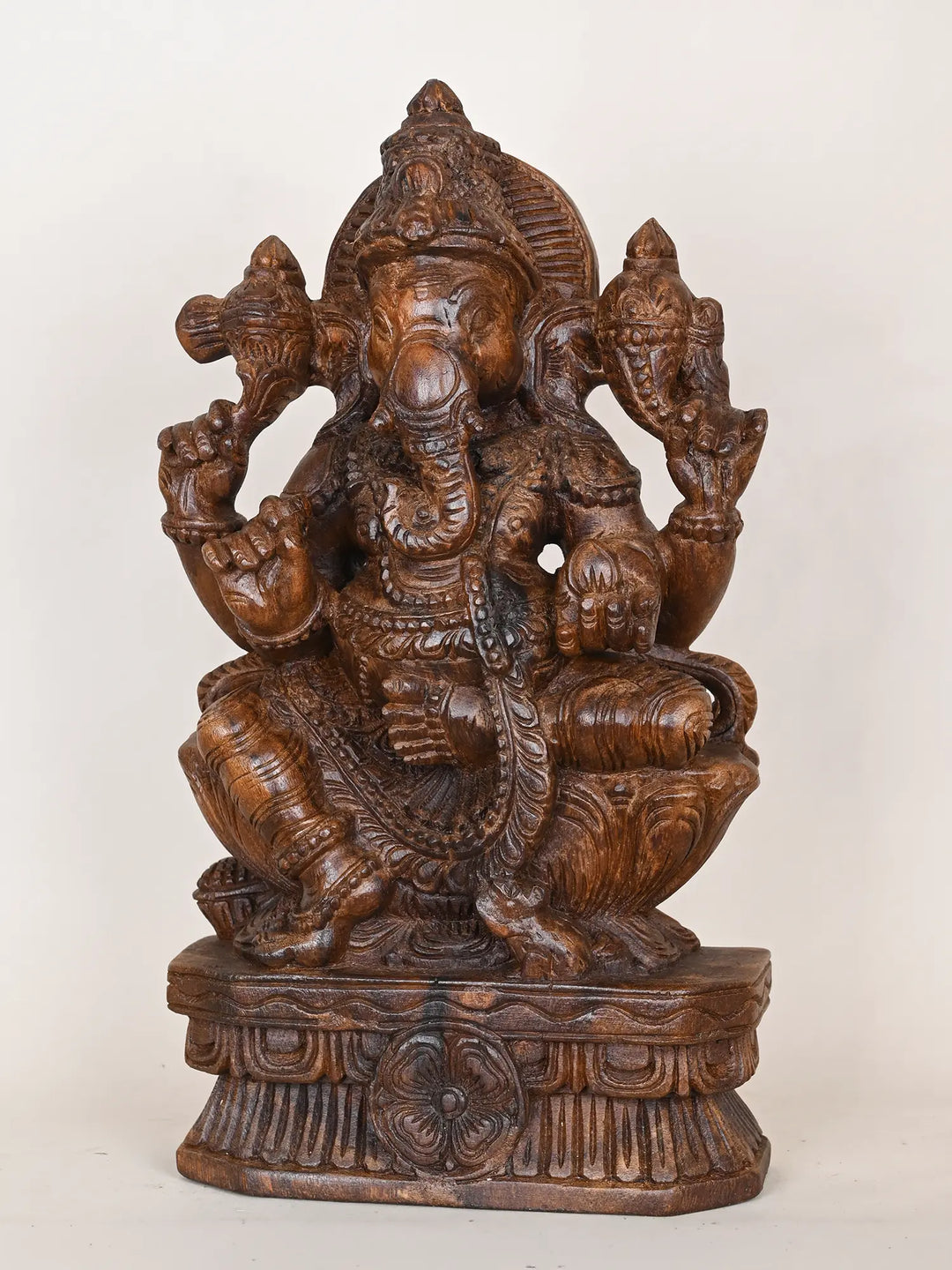 Wooden Vinayaka idol