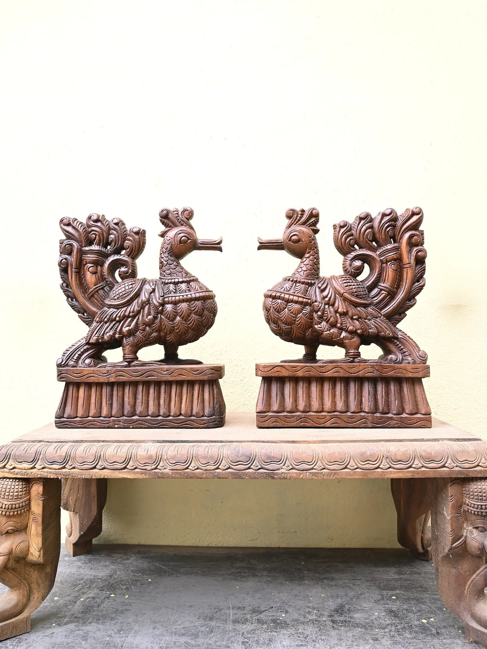 Wooden coupe of Hamsa bird