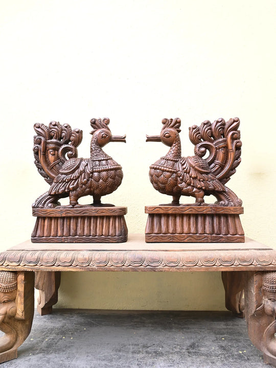 Wooden coupe of Hamsa bird