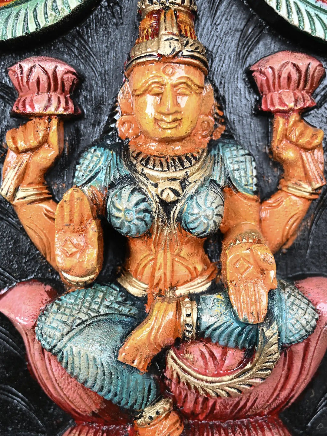 Divine Panel Of Lakshmi, Ganesh With Saraswathi 37"