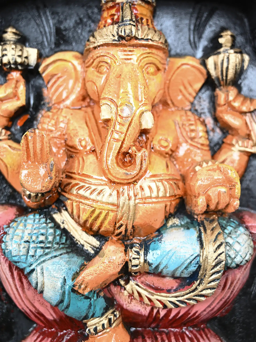 Paired Vibrant Of Ganesh, Lakshmi & Saraswathi Panel 36"