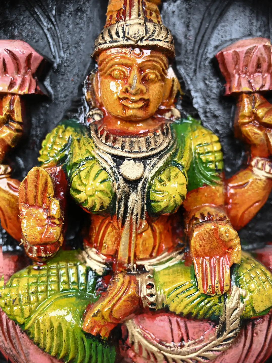 Paired Vibrant Of Ganesh, Lakshmi & Saraswathi Panel 36"