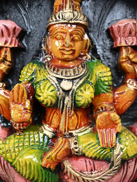 Paired Vibrant Of Ganesh, Lakshmi & Saraswathi Panel 36"