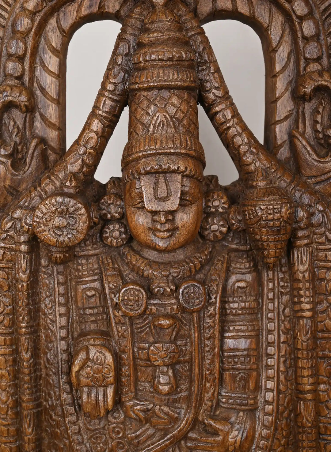 Wooden Lord Tirupathi Balaji statue 2ft