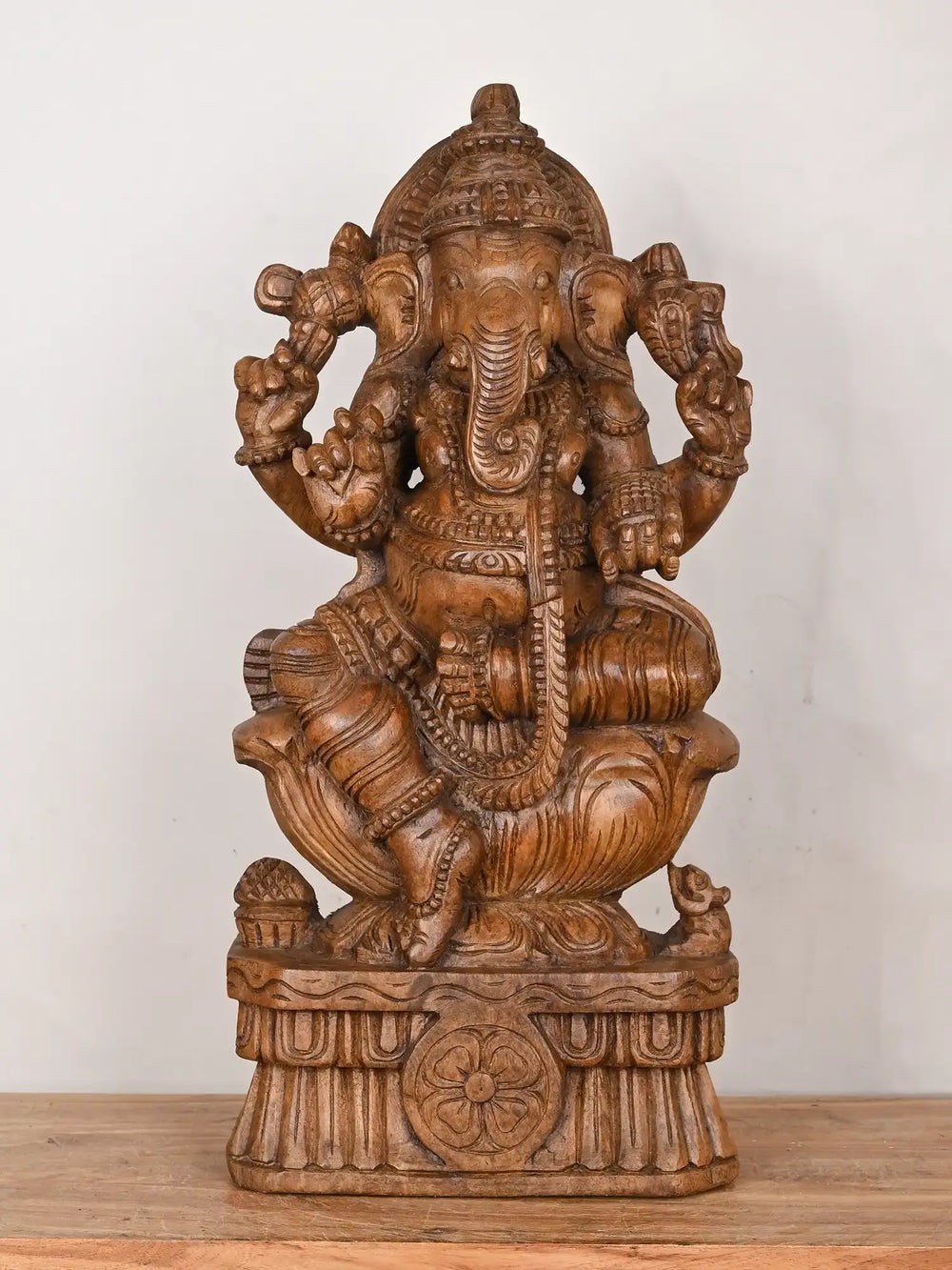 Wooden Ganapati statue