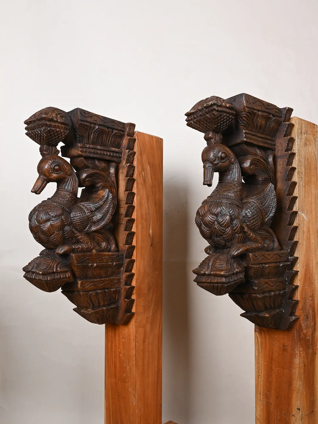Hamsa wooden pair of brackets