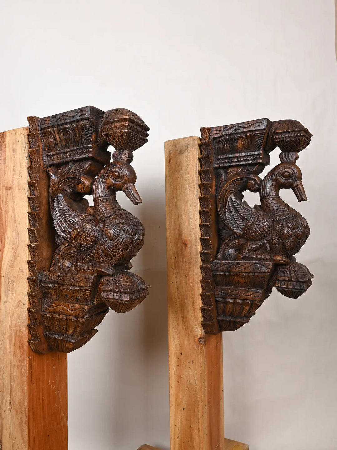 Hamsa wooden pair of brackets