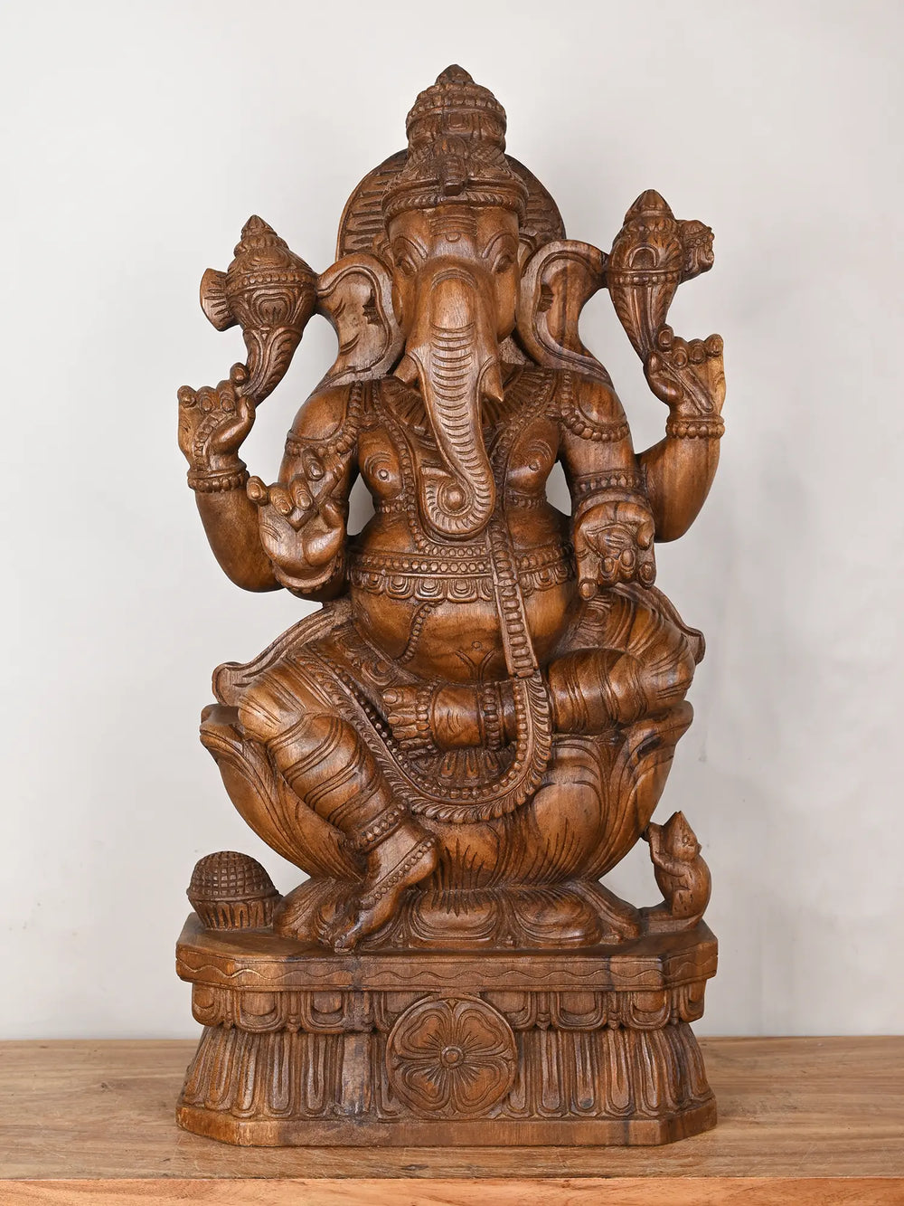 Wooden Vinayaka murthi statue