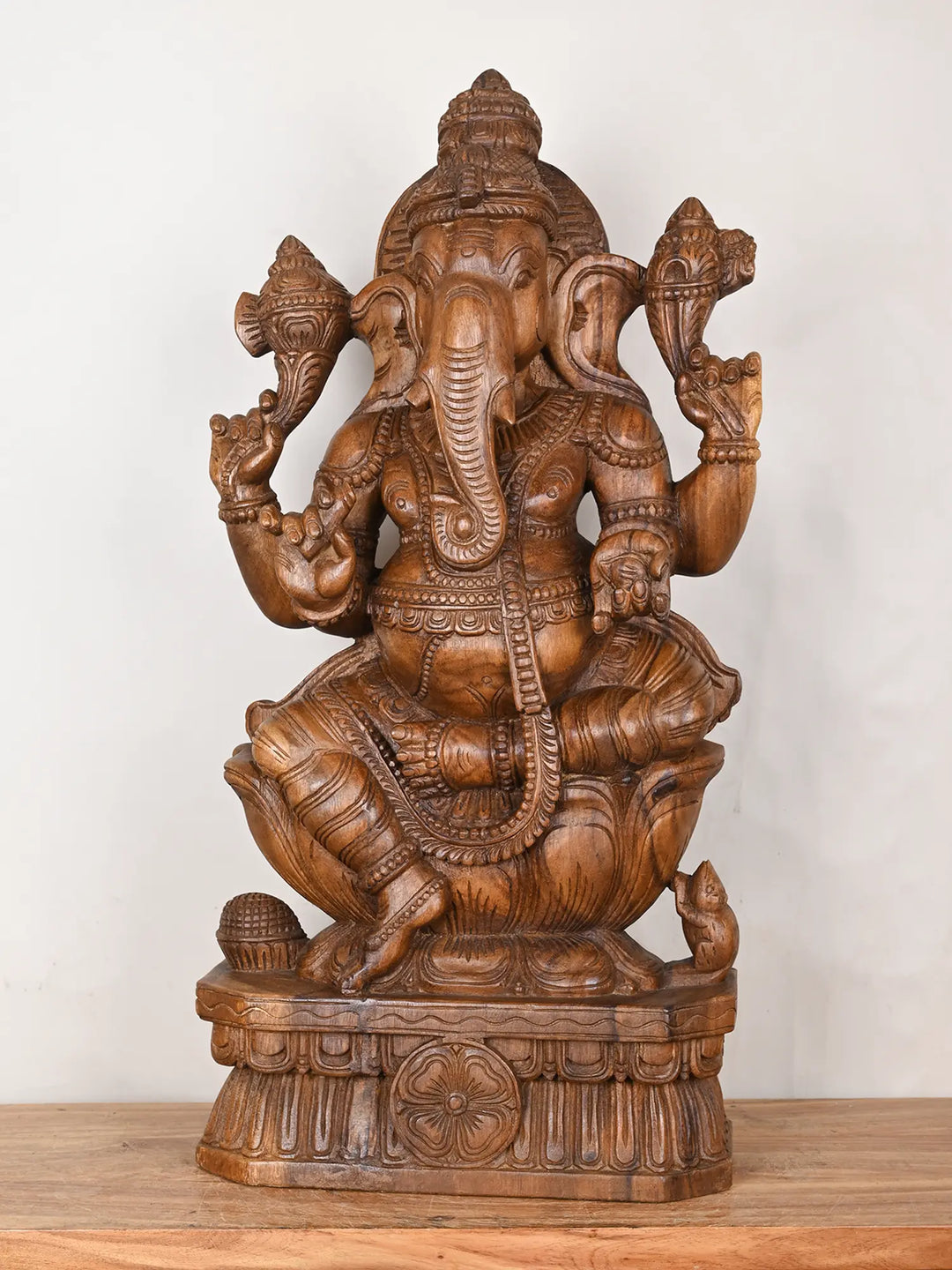 Wooden Vinayaka murthi statue