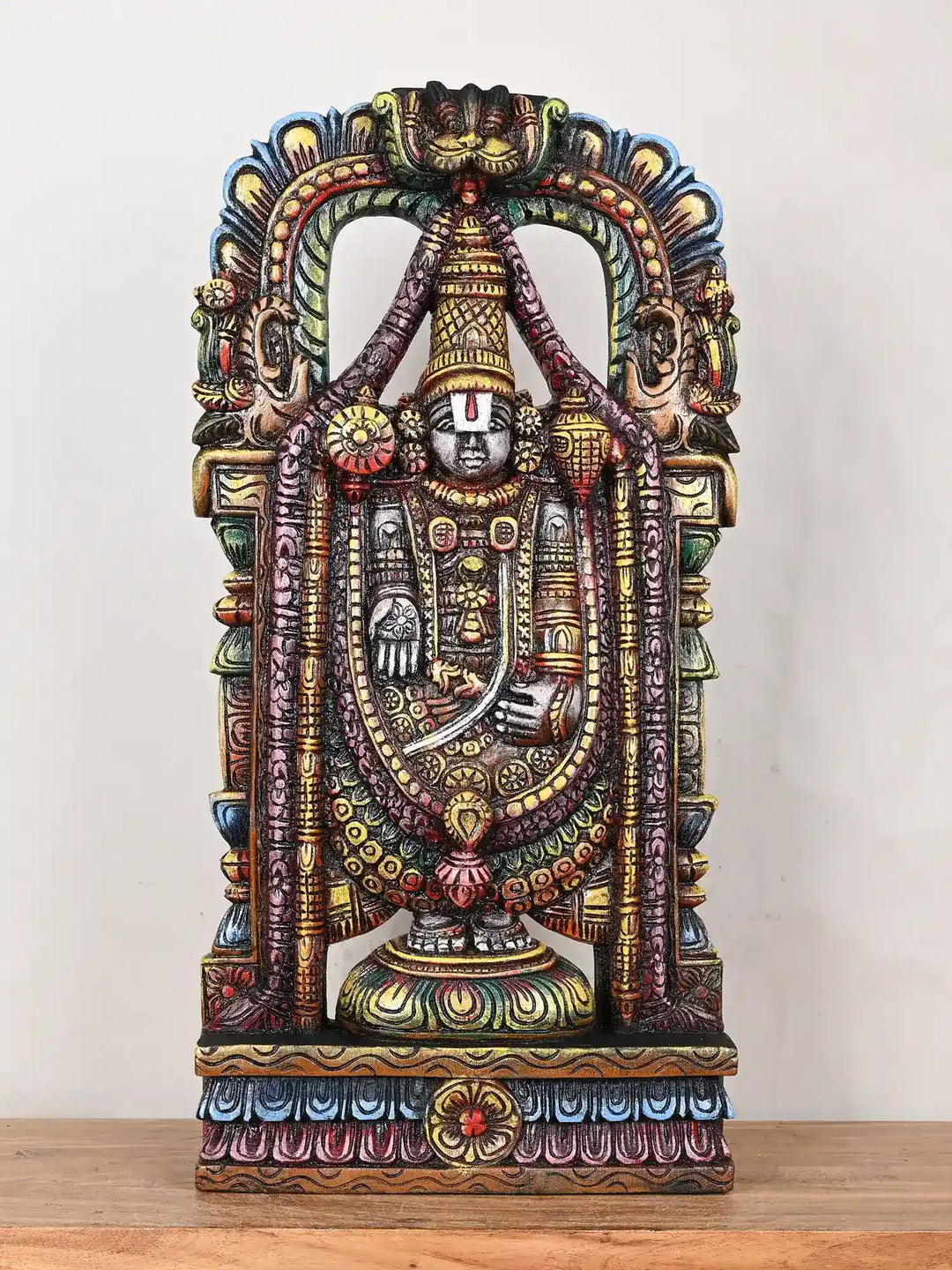 Wooden statue of Lord Venkateswara