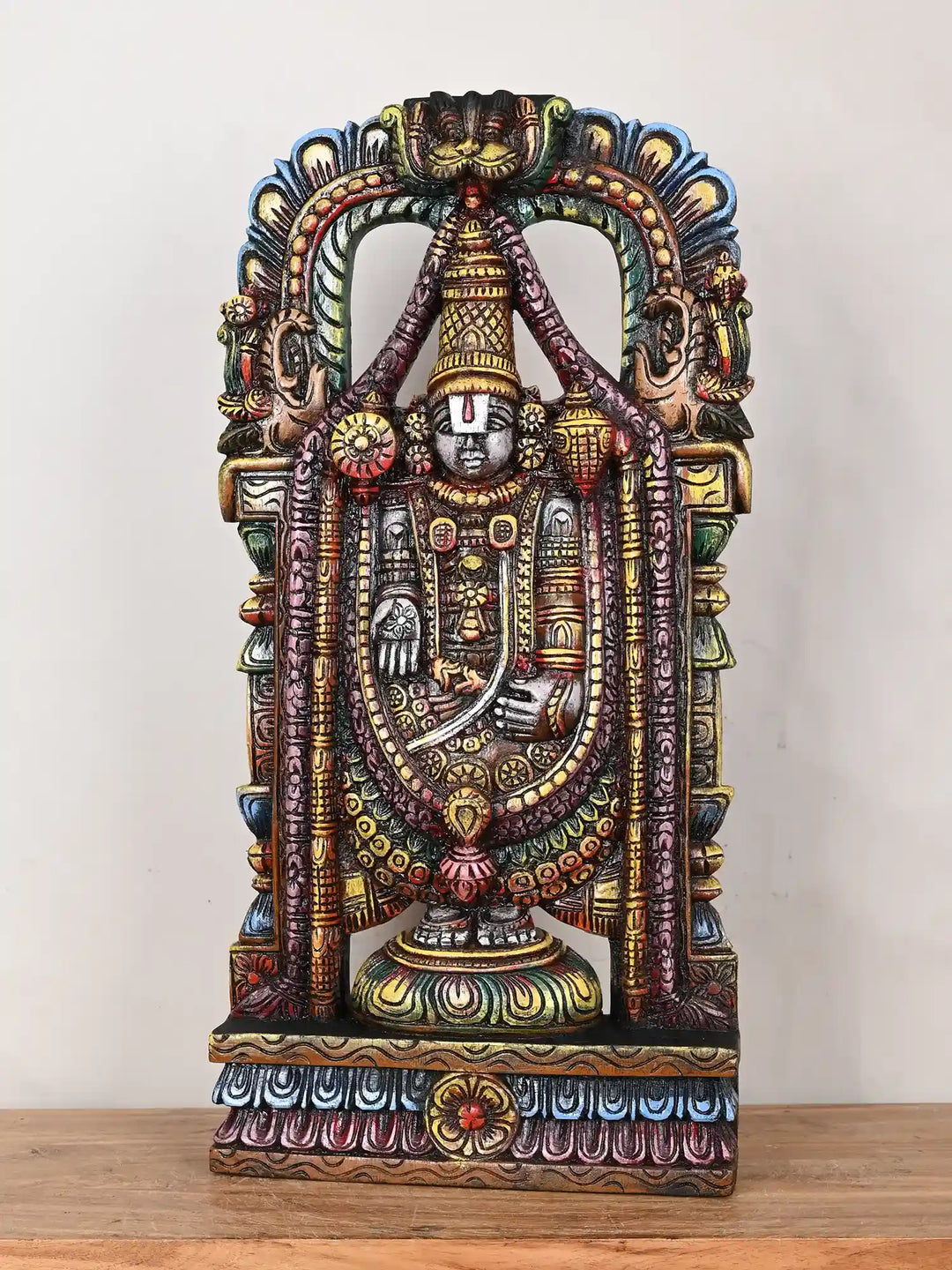Wooden statue of Lord Venkateswara