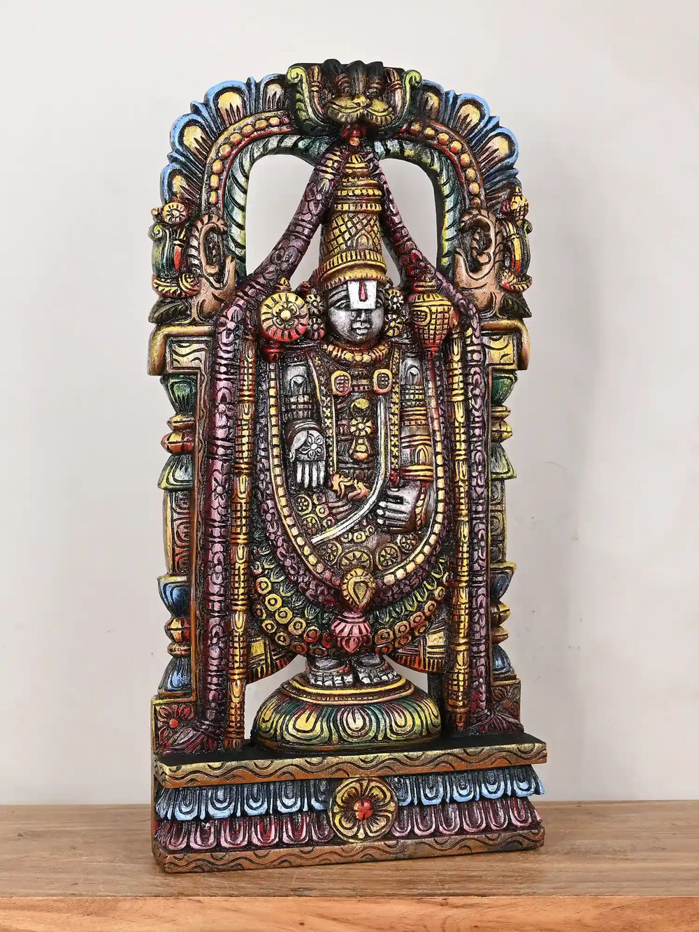 Wooden statue of Lord Venkateswara