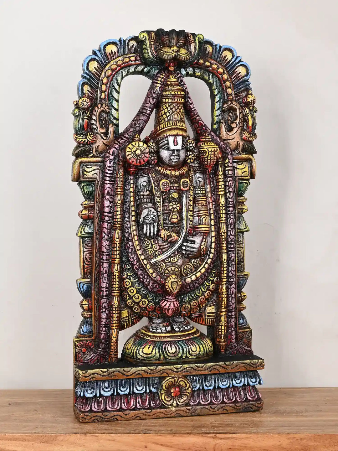 Wooden statue of Lord Venkateswara