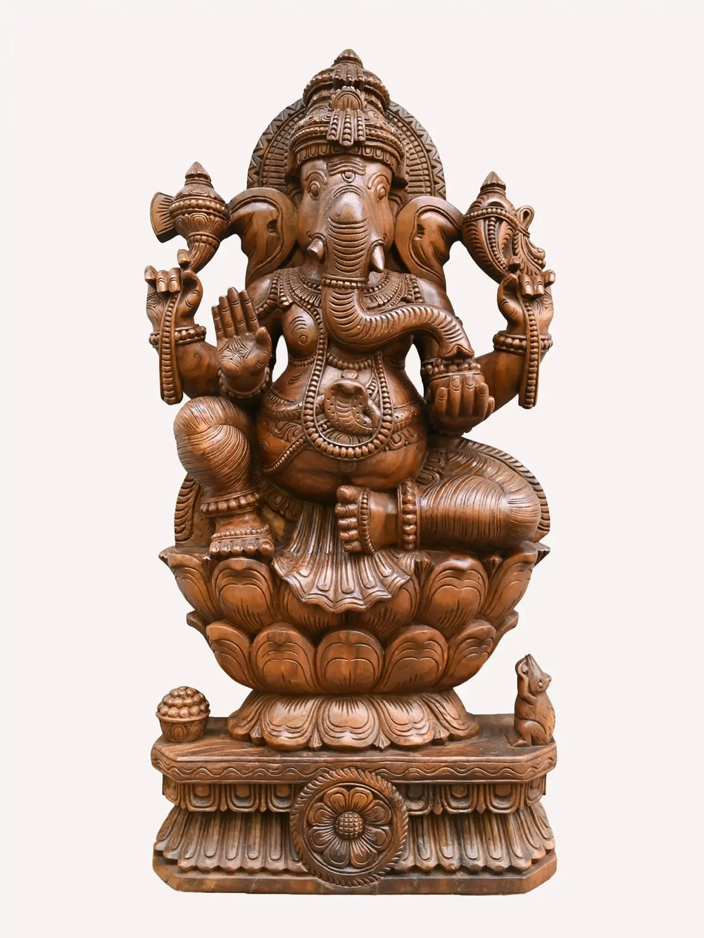 Wooden statue of Lord Ganesha