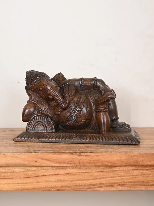 Wooden statue of Lord Ganesha