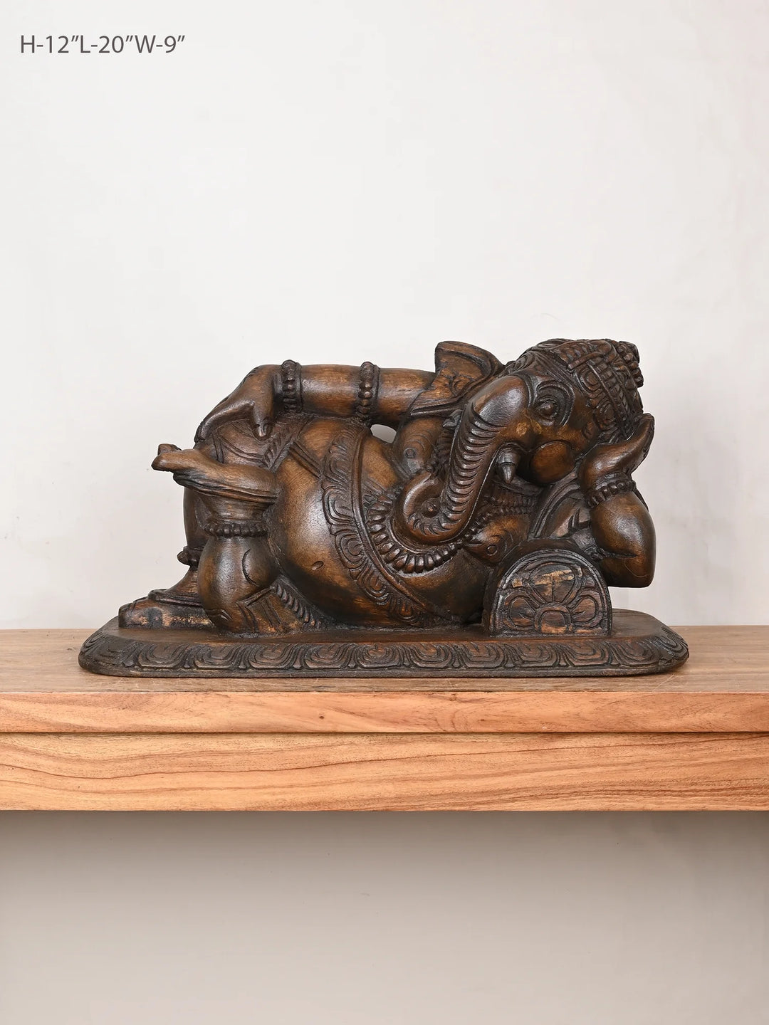 Lord Ganesha wooden sculpture