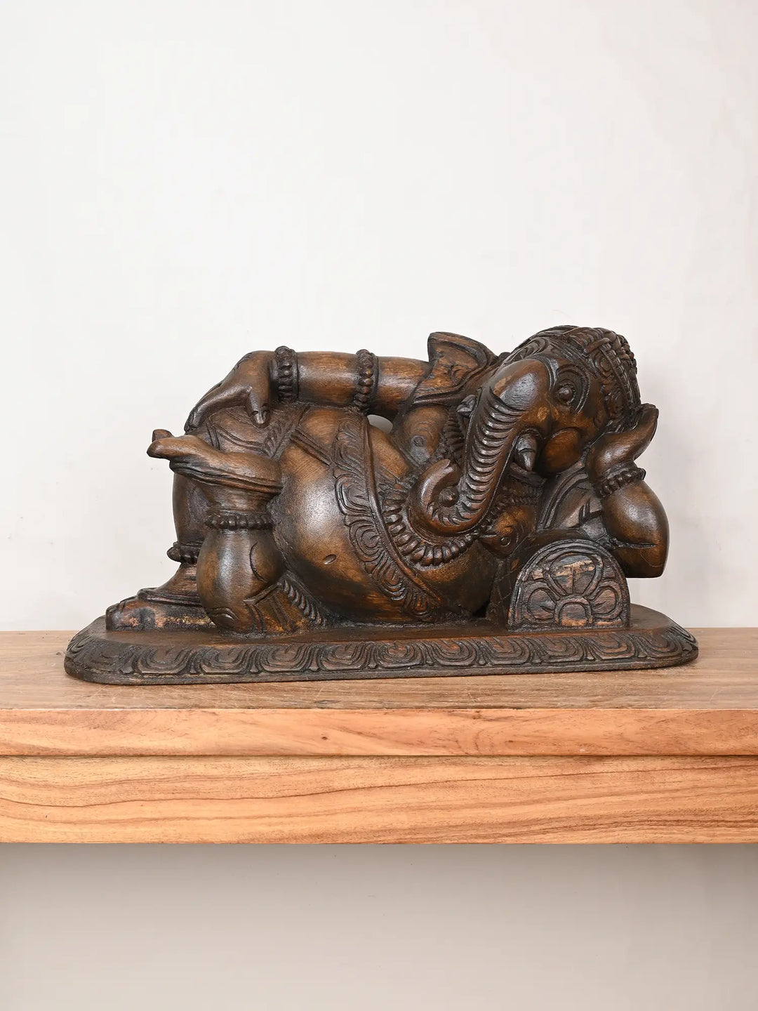Lord Ganesha wooden sculpture