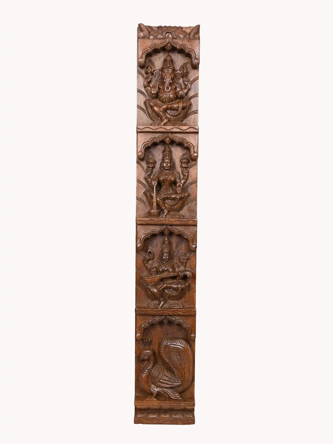 Wooden God & Goddess pair of panel