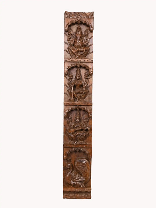 Wooden God & Goddess pair of panel