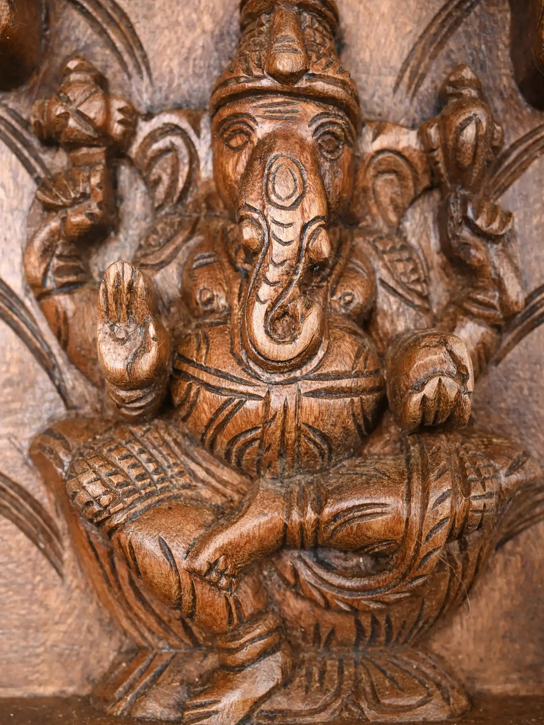 Paired Vertical Ganesh, Lakshmi & Saraswaathi Panel 37"