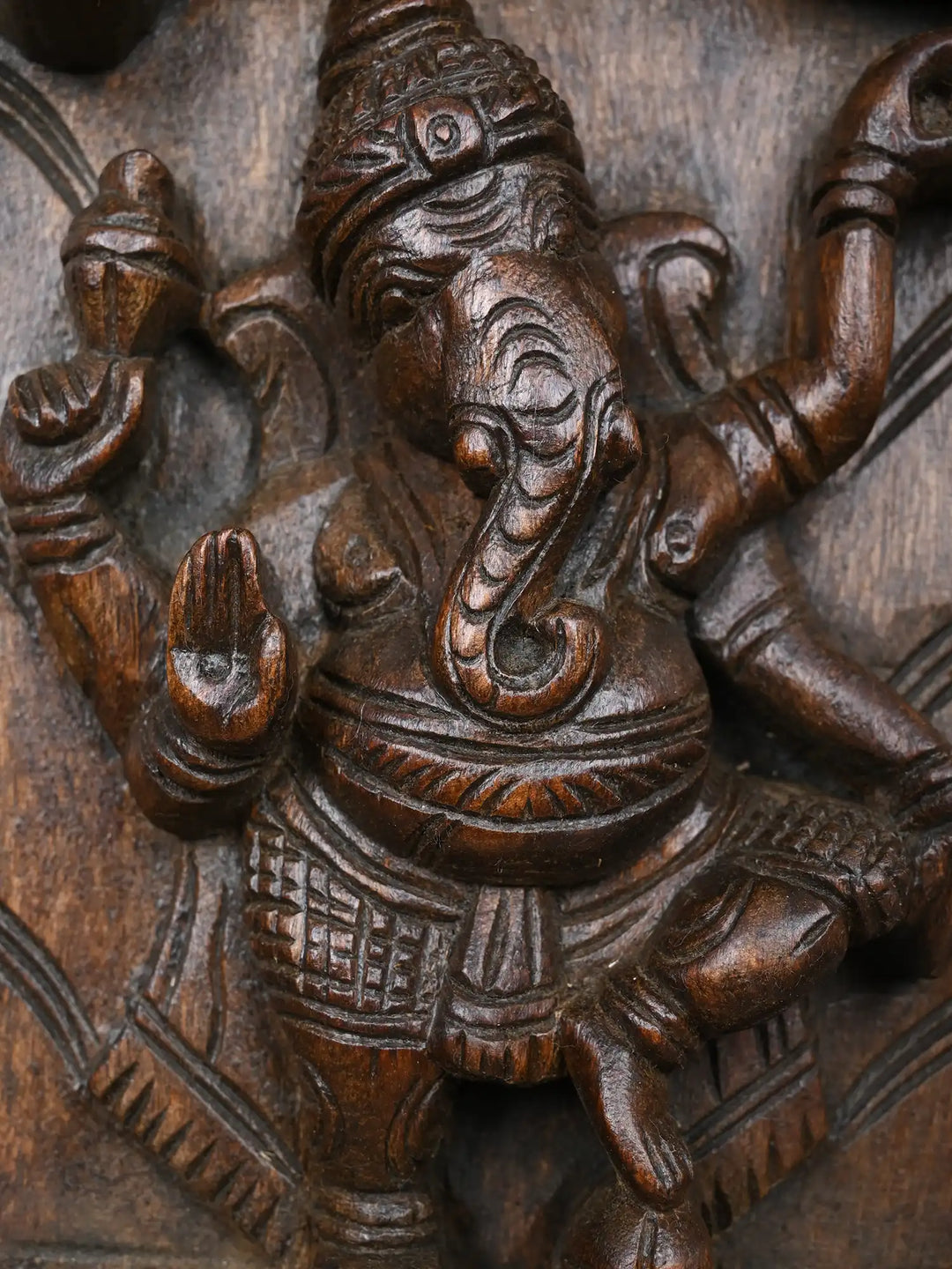 Classic Pillars Adorned with Lord Asta Ganesha Panel 45"