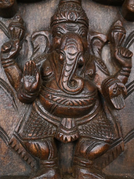 Classic Pillars Adorned with Lord Asta Ganesha Panel 45"
