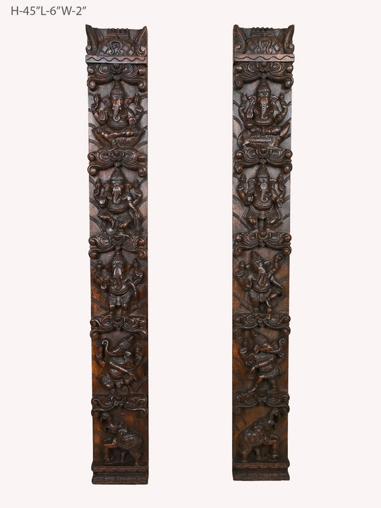 Astaganesh pair of wooden panel