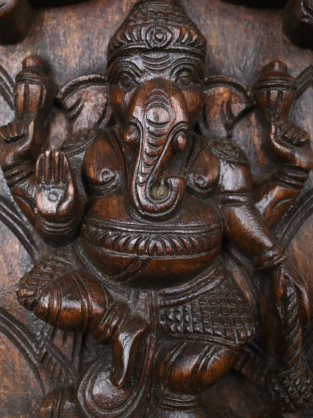 Classic Pillars Adorned with Lord Asta Ganesha Panel 45"