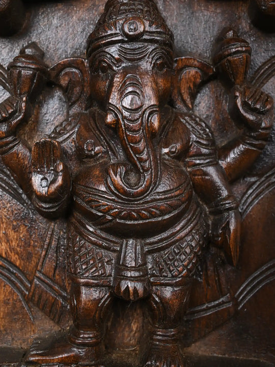 Classic Pillars Adorned with Lord Asta Ganesha Panel 45"