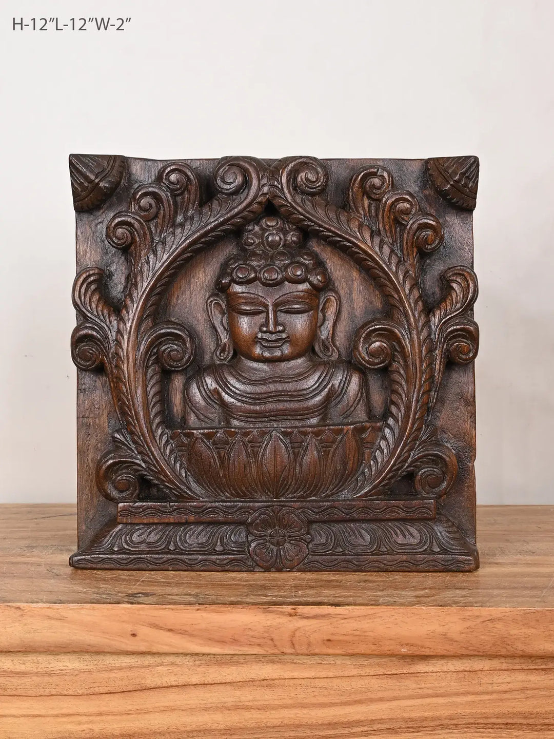 Wooden Buddha wall mount
