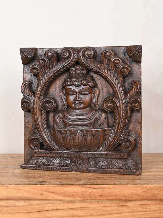 Wooden Buddha wall mount