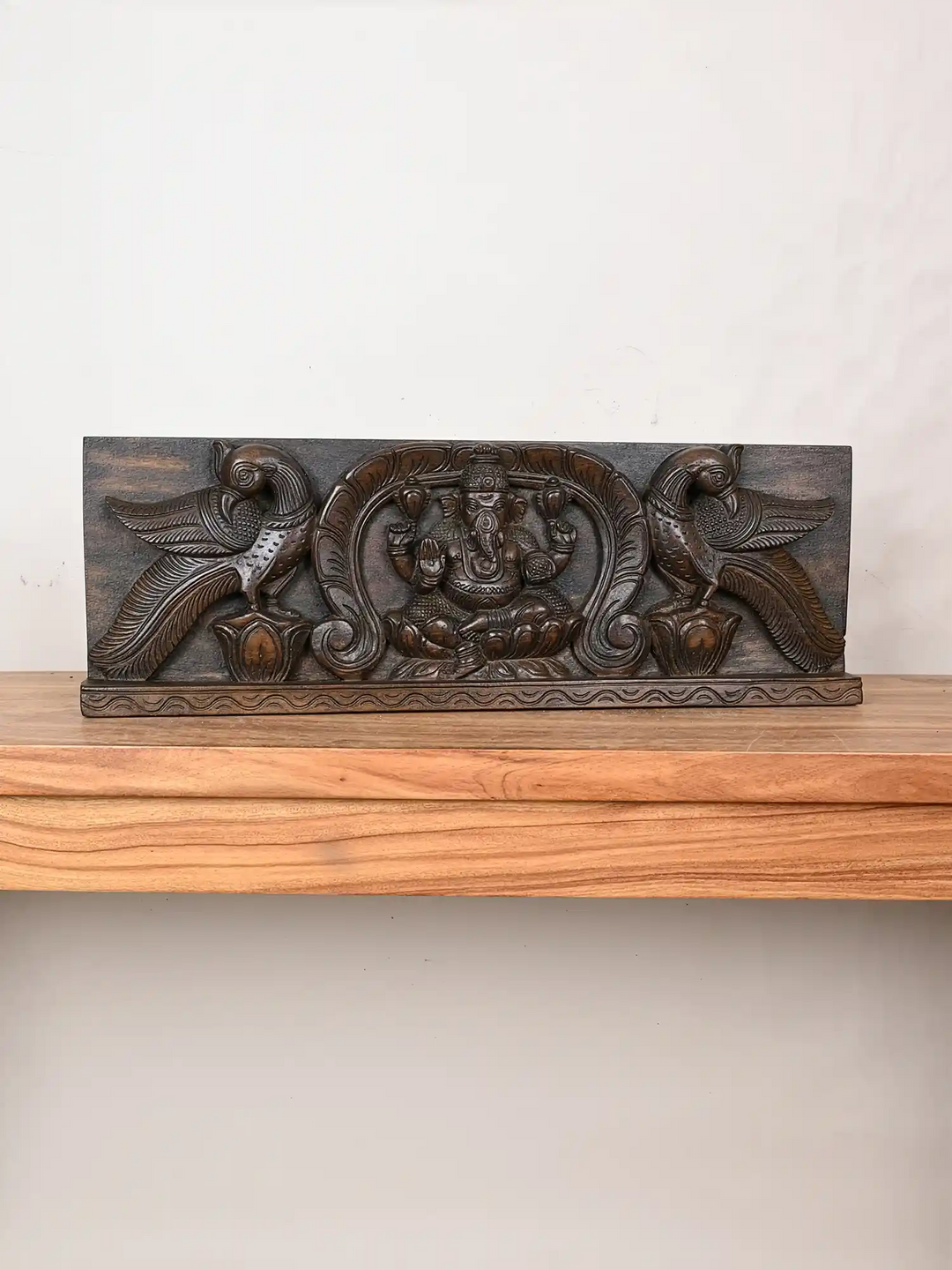 Wooden wall panel of Lord Ganesha