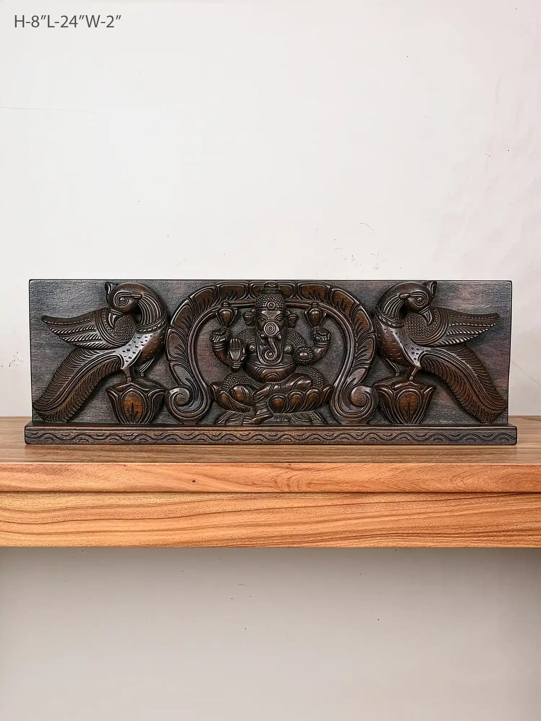 Wooden wall panel of Lord Ganesha