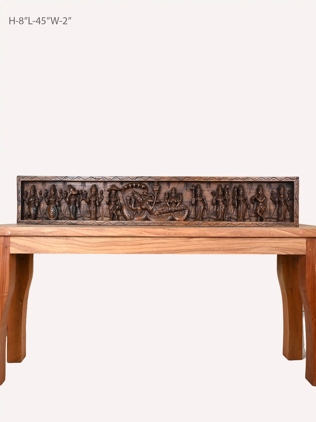 Ten Avathars With  Lord Vishnu Reclining Posture on the Serpent Adisesha 45"