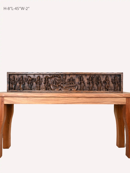 Ten Avathars With  Lord Vishnu Reclining Posture on the Serpent Adisesha 45"