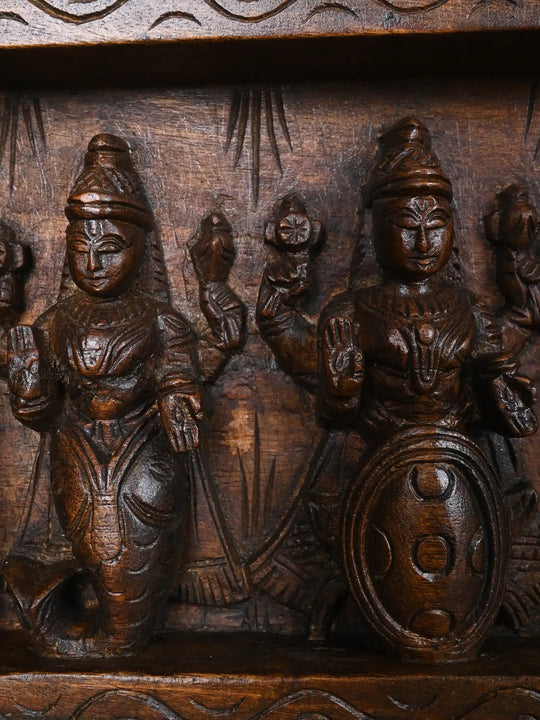 Ten Avathars With  Lord Vishnu Reclining Posture on the Serpent Adisesha 45"