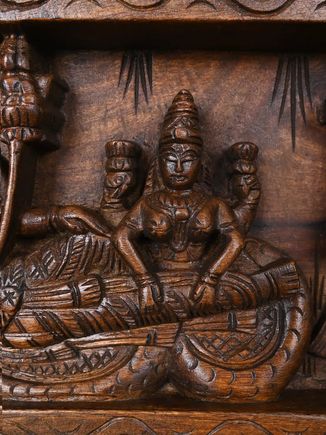 Ten Avathars With  Lord Vishnu Reclining Posture on the Serpent Adisesha 45"