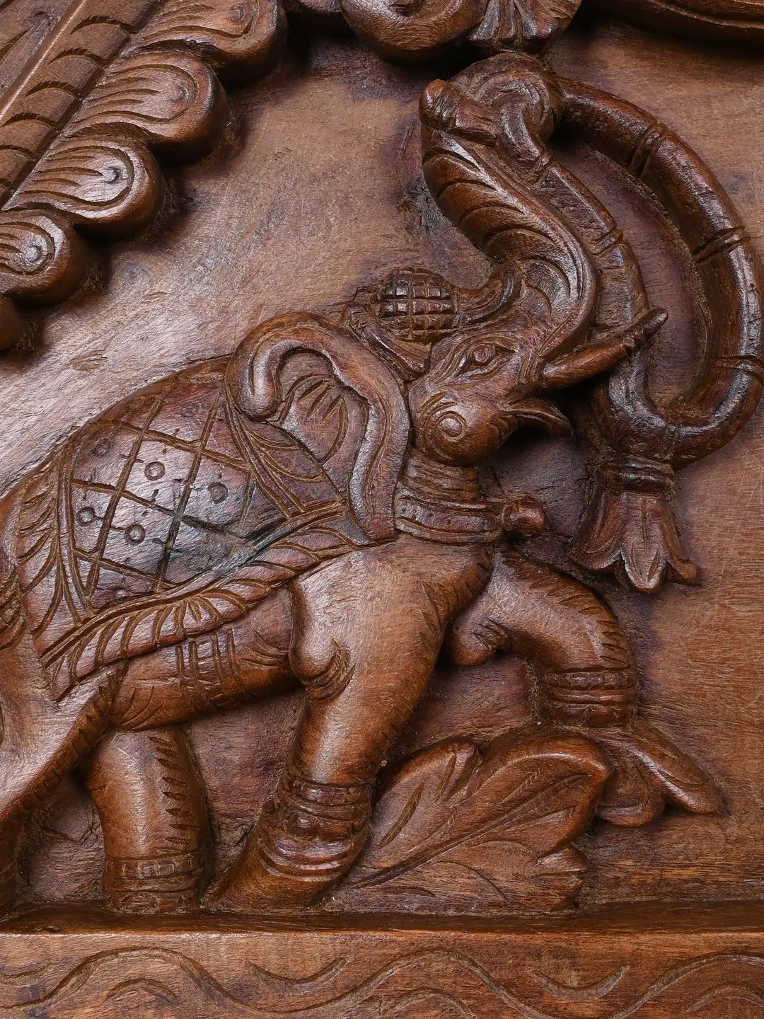 41" Floral Gaja Ganesh With Annam Panel